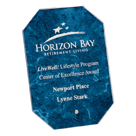 5 x7 blauwe achthoek arista