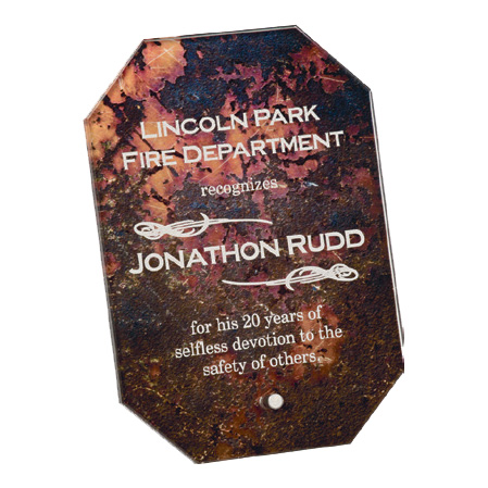 5 x7 rust octagon arista