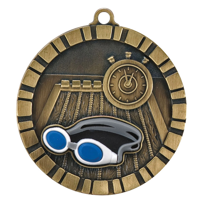swimming 3 d gold