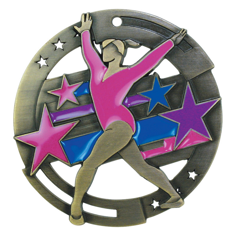 enamel gymnast silver