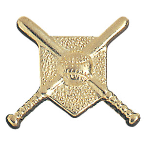 crossed bats chenille pin