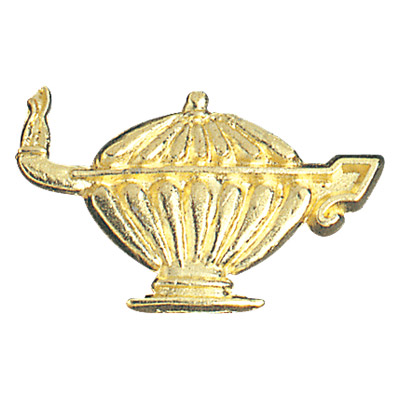lamp of learning chenille pin