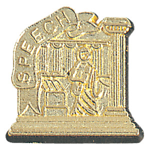 speech chenille pin