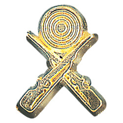crossed rifle chenille pin