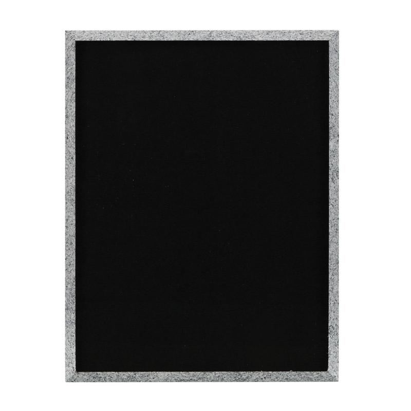 7x9 zwart stenen randplaquette