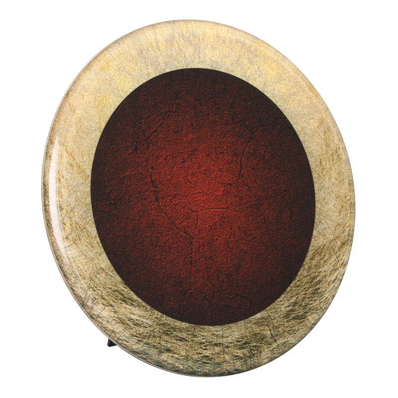 8.5 round gold sienna plq