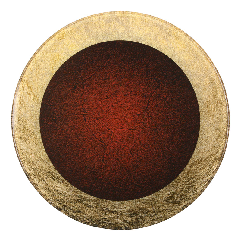 15 round gold sienna plq