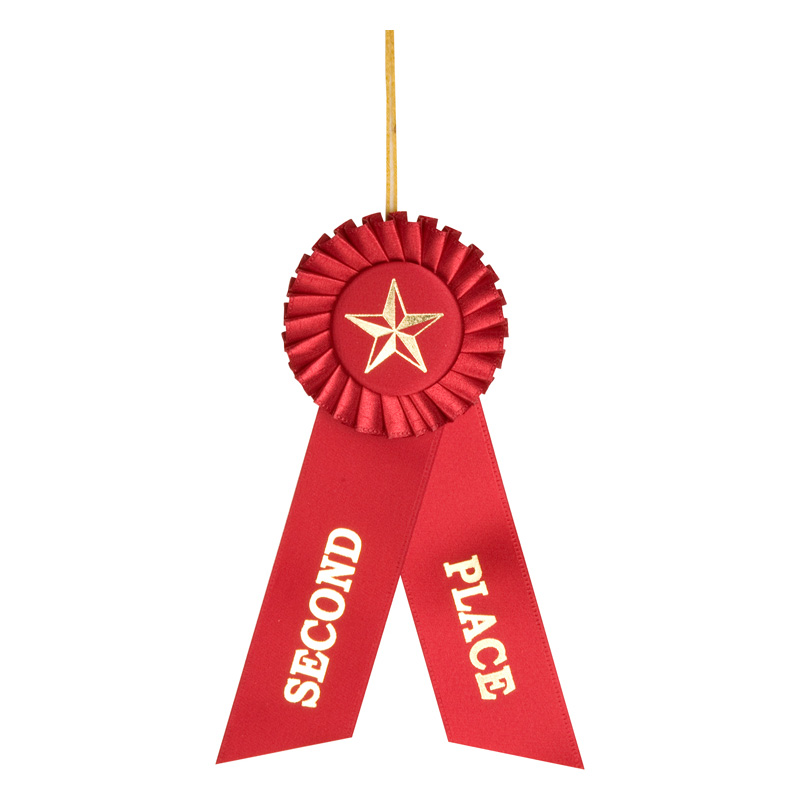 3rd place rosette ribbon white