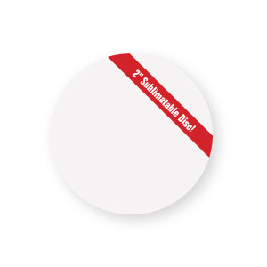 white sublimation alum 2 disk