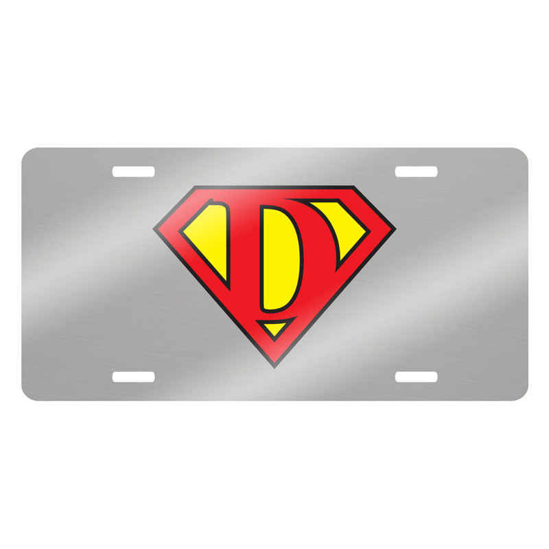 un clear alum license plate