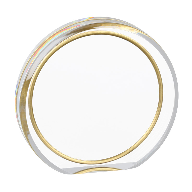 7 helder acryl met gouden ring