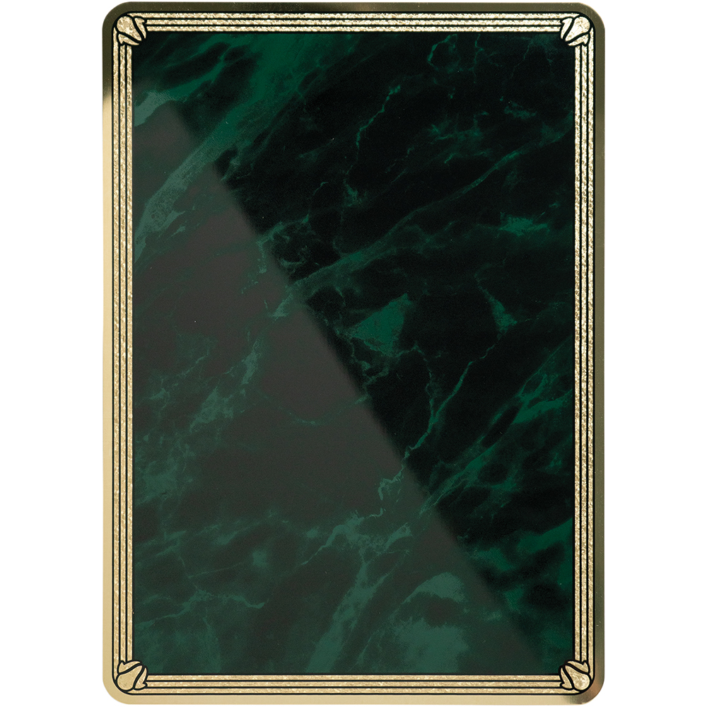 7 X10 GREEN BRASS PLSTEEL PLQ