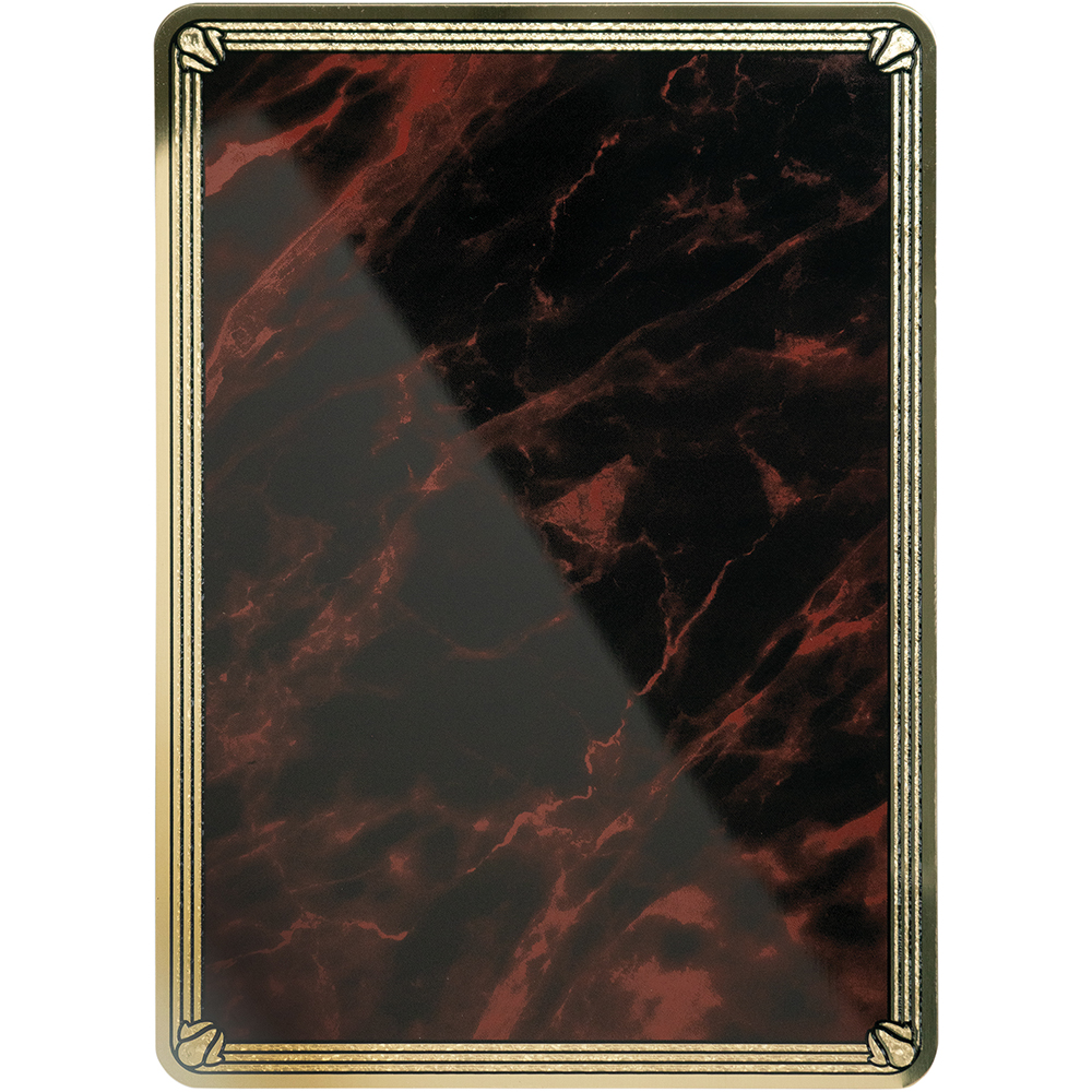 7 X 10 RED BRASS PL STEEL PLQ